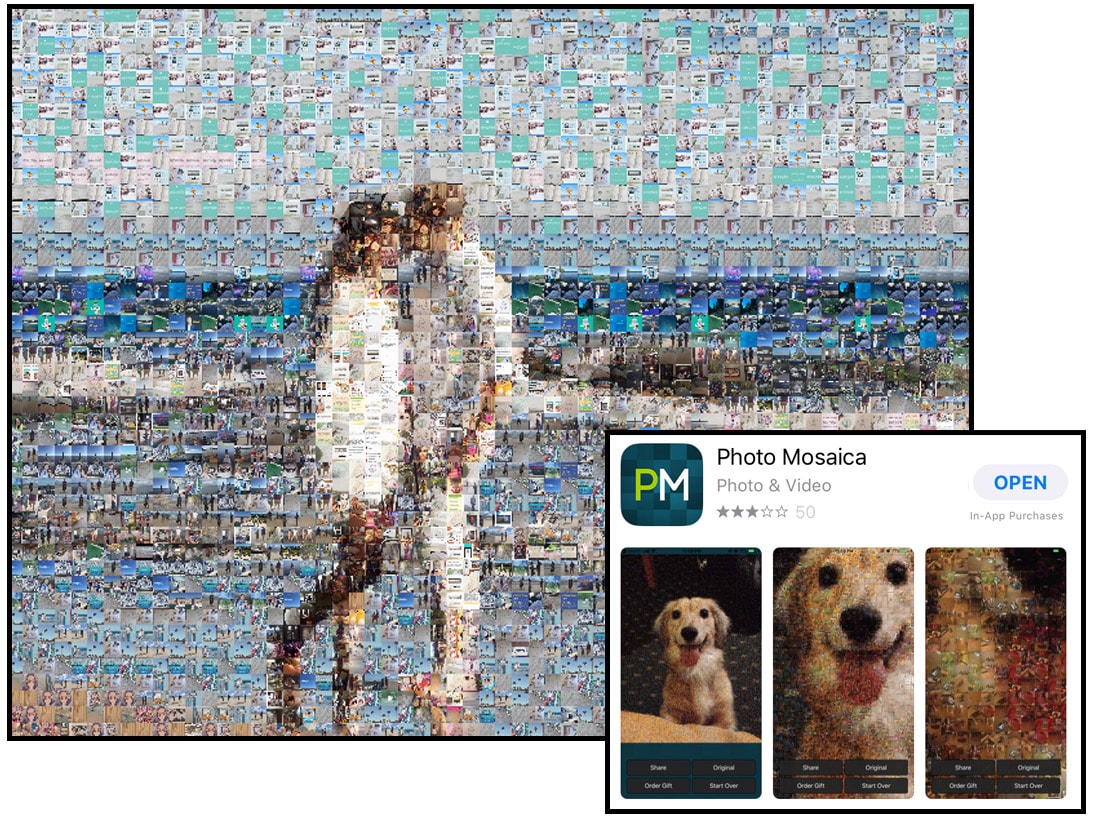 Photo Mosaics Apps, Mobile, Free, Review, iOS, iPhone