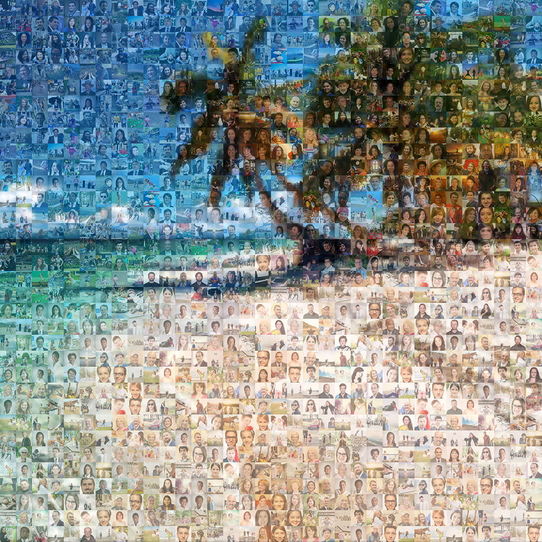 Image of the mosaic created for the interactive experience